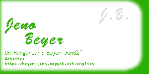 jeno beyer business card